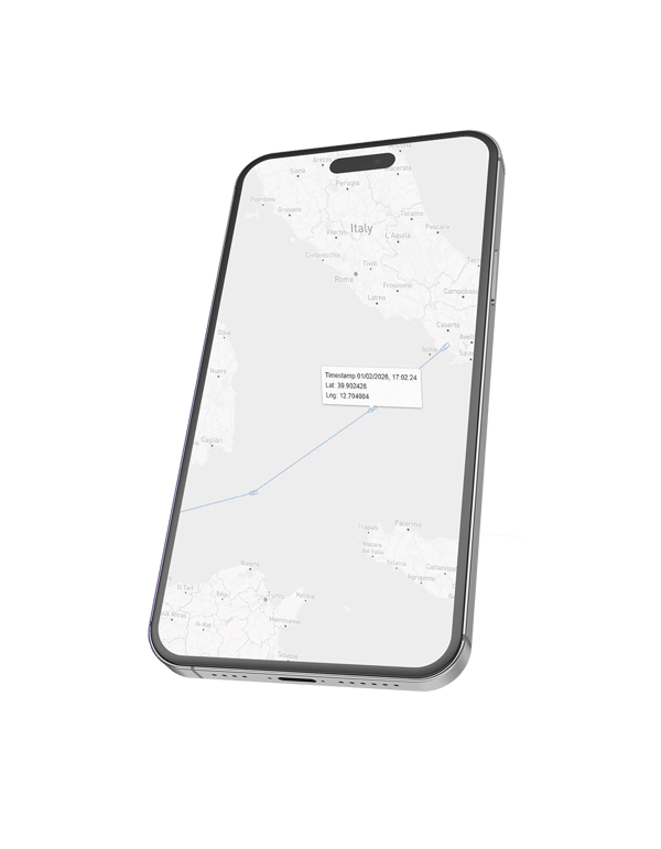 CORVINA Geo Track su dispositivo mobile